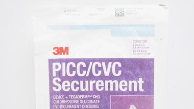 3M 1877-2100 PICC/CVC Securement Device CHG Dressing 2x2-1/8inch 3-1/2x4-1/2inch
